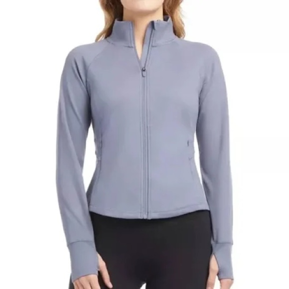 Jockey Women's Light Gray Zip-Up Jacket